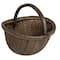 Hello Honey® 14" Brown Antique Finish Hand-Woven Wicker Basket